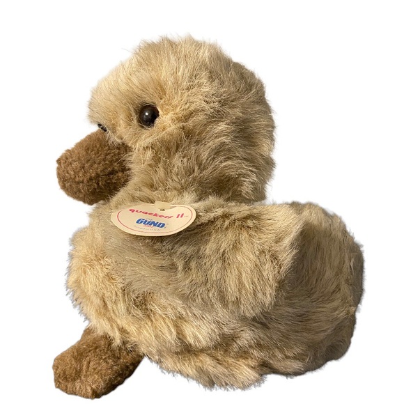 Vintage 1979 GUND Quackers II Duck Chicken Plush Stuffed Animal 10” Brown Tags - Picture 1 of 5